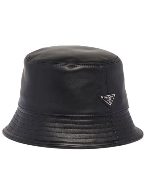 prada leather hat|used Prada bucket hat.